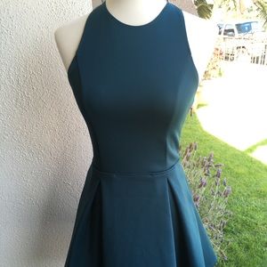 Sleeveless teal dress
